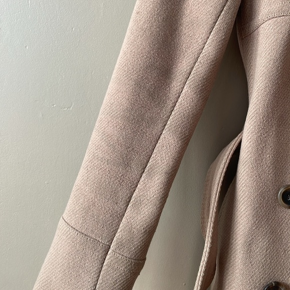 J Crew Nello Gori Wool Stadium Coat Tan Double-Breasted - Picture 8 of 10